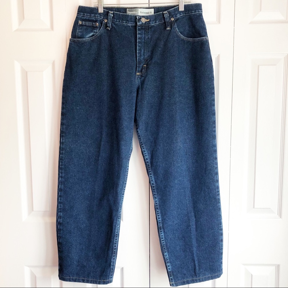 Gander Mountain Relaxed Fit Dark Denim High-Rise Jeans 16 Short